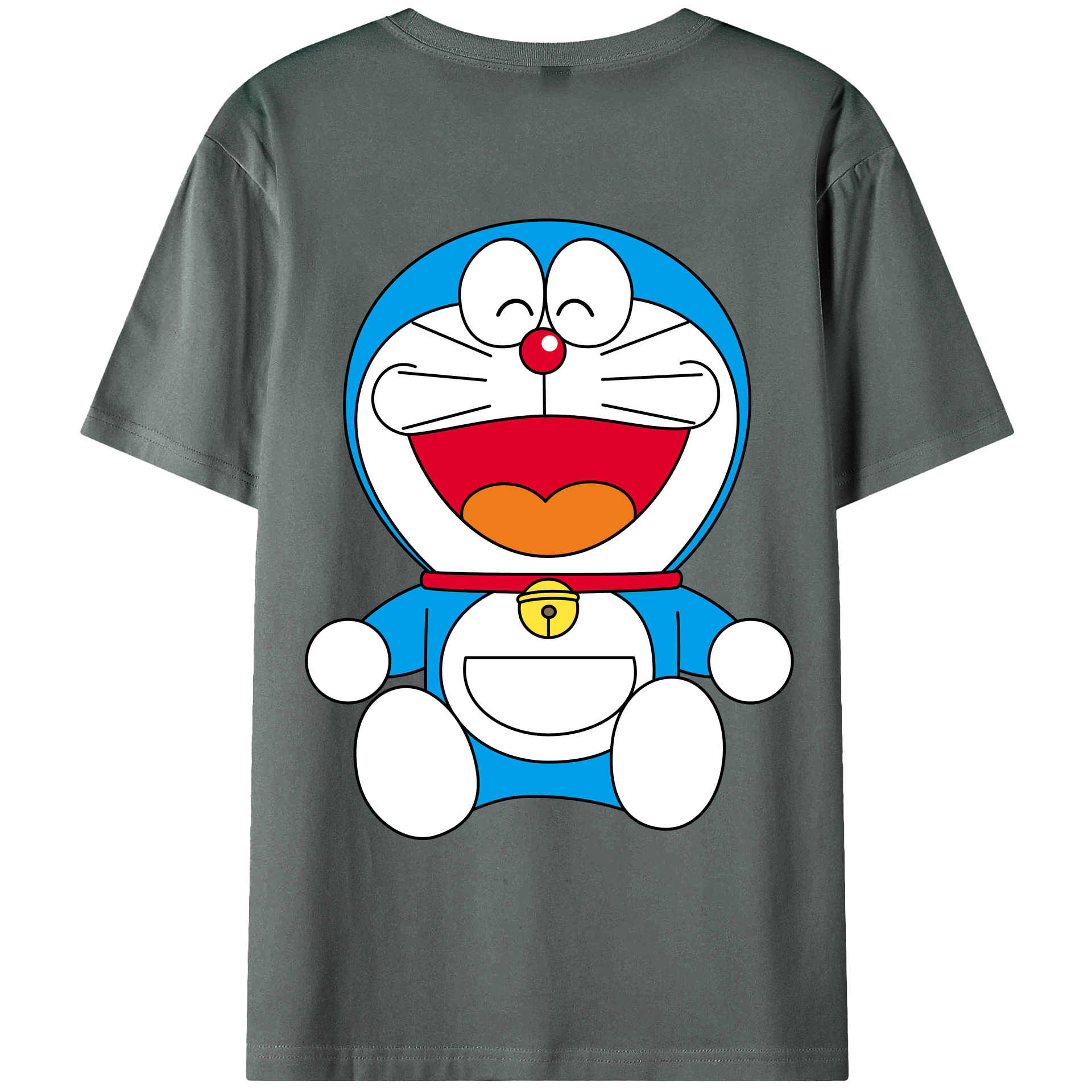 （画像用） ドラえもん Doraemon 綿100％ メンズ半袖Tシャツ（バックプリント） 通気性